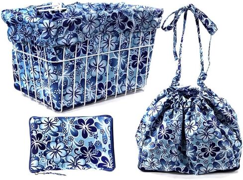 Cruiser Candy Bicycle Basket Liner Tote,Beach Cruiser Basket Cover, EBike Front Wire Or Wicker Bike Basket Fits Up to 15x12x10, Yoga Gym Beach Bag. Weatherproof Bike Bag (Dog PAW) in Saudi Arabia