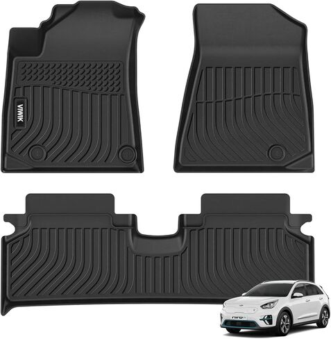 VIWIK Floor Mats Compatible for 2016-2020 Sorento 7 Seat, Car Mats All Weather Protection Custom Floor Liners Full Set Include 1st/2nd/3rd Row Front & Rear, Automotive Floor Mats TPE Black in Kuwait