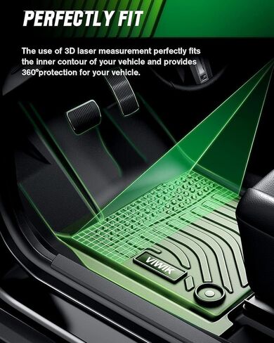 VIWIK Floor Mats Compatible for 2016-2020 Sorento 7 Seat, Car Mats All Weather Protection Custom Floor Liners Full Set Include 1st/2nd/3rd Row Front & Rear, Automotive Floor Mats TPE Black in Kuwait