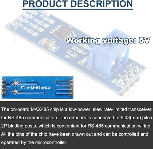 DAOKAI 10Pcs MAX485 Module TTL Turn RS - 485 RS485 Module Converter Board Single Chip Development Accessories, for Arduino Integrated Circuits in Saudi Arabia