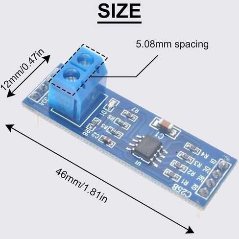 DAOKAI 10Pcs MAX485 Module TTL Turn RS - 485 RS485 Module Converter Board Single Chip Development Accessories, for Arduino Integrated Circuits in Saudi Arabia
