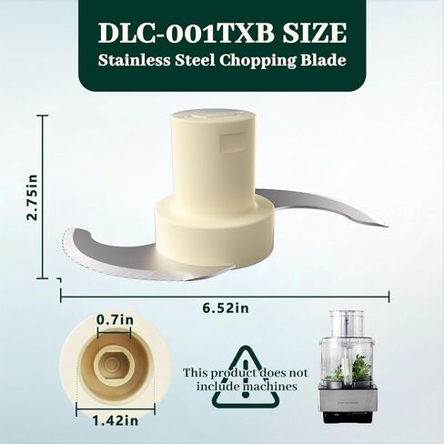 شفرة التقطيع الرئيسية من الفولاذ المقاوم للصدأ DLC-001TXB مناسبة لمحضر الطعام كويزينارت 14 كوب DFP-14، DFP-14BCHN، DFP-14BCN، DFP-14BCNY، DFP-14BCWN. لقطع غيار محضرة الطعام كويزينارت. ضمان 5 سنوات in Kuwait