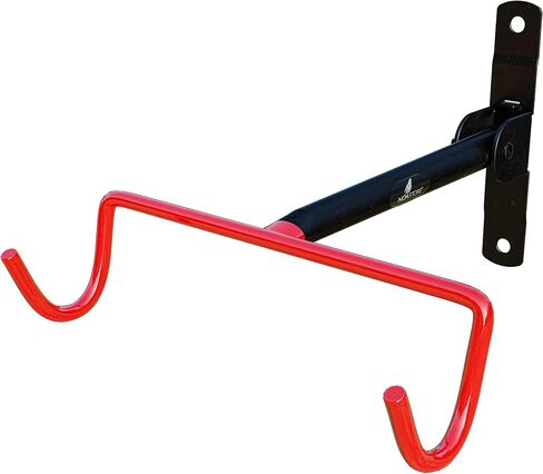 NOA Bike Wall Mount Bike Hanger | Foldable Horizontal Bicycle Rack for for All Kinds of Bicycles, Mountain Bikes, Folding Bikes, Road Bikes and Beach Bikes - Red in Saudi Arabia