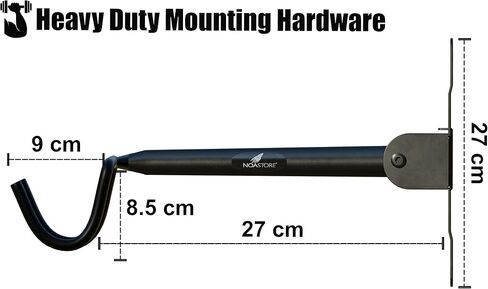 NOA دراجة جدار جبل شماعات الدراجة | حامل دراجة أفقي قابل للطي لجميع أنواع الدراجات والدراجات الجبلية والدراجات القابلة للطي ودراجات الطرق ودراجات الشاطئ - أحمر in Kuwait