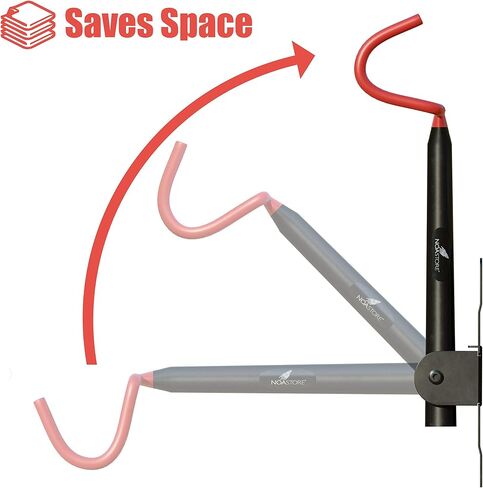 NOA Bike Wall Mount Bike Hanger | Foldable Horizontal Bicycle Rack for for All Kinds of Bicycles, Mountain Bikes, Folding Bikes, Road Bikes and Beach Bikes - Red in Saudi Arabia