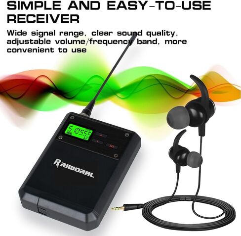 Wireless in Ear Monitor System UHF Channels Auto Scan Frequency Wireless Earphone Ransmitter and Bodypacks Monitoringwith 262ft for Stage,Monitoring in Saudi Arabia