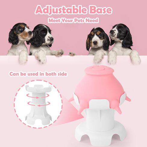 جهاز تغذية حليب الجراء من السيليكون القابل للتعديل من DGTenk مع 5 حلمات، سعة 300 مل، للكلاب والقطط والأرانب والقطط والجراء in Kuwait