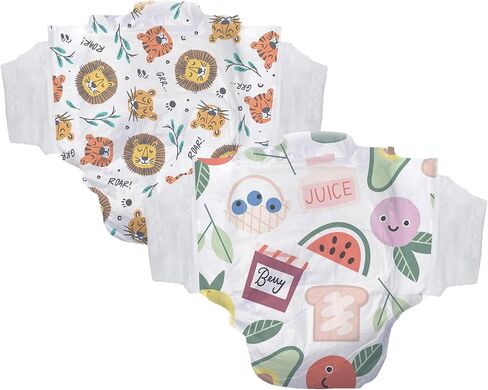 Hello Bello Diapers, Size 4 (22-37 lbs) - 74 Count of Premium Disposable Baby Diapers in Wildcats & Snacktime Designs - Hypoallergenic with Soft, Cloth-Like Feel in Saudi Arabia