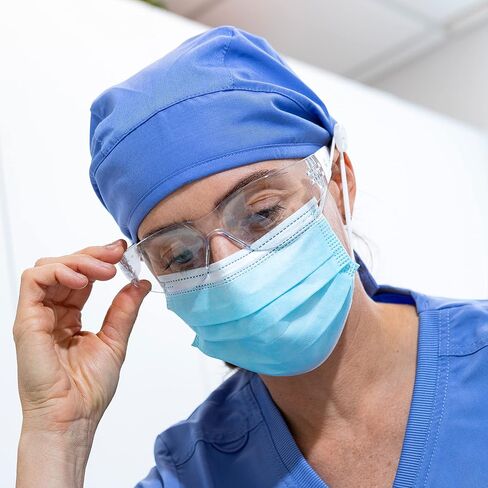 سلامة المدافع - ASTM المستوى 1 95% PFE، الدرجة الطبية، قناع الوجه الإجراء (50 عبوة) in Kuwait