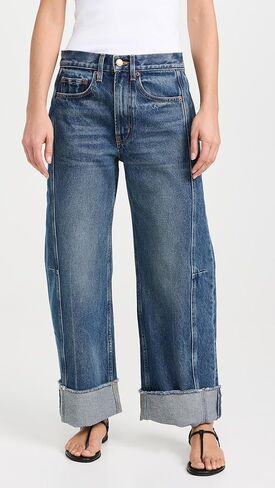 بنطال جينز Lasso نسائي مريح بأساور من B Sides in Kuwait