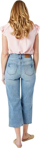 Judy Blue Women's High Waist Double Waistband Cropped Wide Leg Jeans in Saudi Arabia