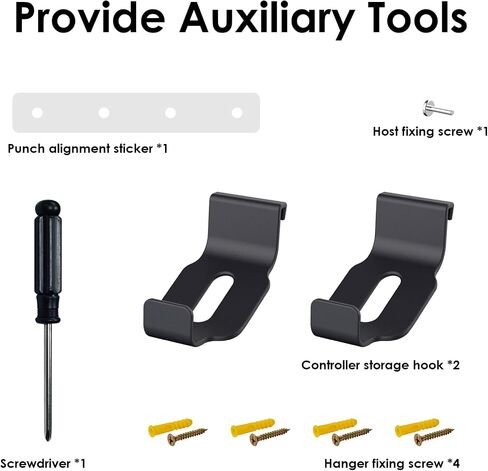 yoxxzus PS5 Slim Wall Mount for Digital/Disc Edition with 2 Controller Hooks in Saudi Arabia