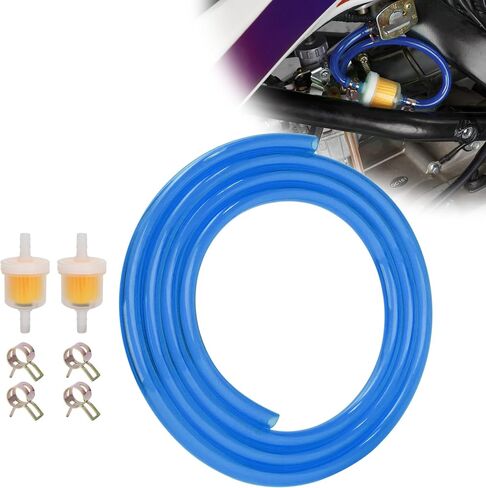 MTATCN خط الوقود خرطوم عدة أنابيب النفط الغاز أنبوب البنزين مرشح الوقود خط مقاطع لGY6 50cc SSR TaoTao الغاز الذهاب كارت الدراجة الترابية ATV الدراجة سكوتر الغاز قطع غيار الدراجات النارية-الأزرق in Kuwait