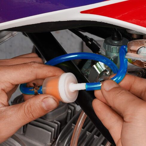 MTATCN خط الوقود خرطوم عدة أنابيب النفط الغاز أنبوب البنزين مرشح الوقود خط مقاطع لGY6 50cc SSR TaoTao الغاز الذهاب كارت الدراجة الترابية ATV الدراجة سكوتر الغاز قطع غيار الدراجات النارية-الأزرق in Kuwait