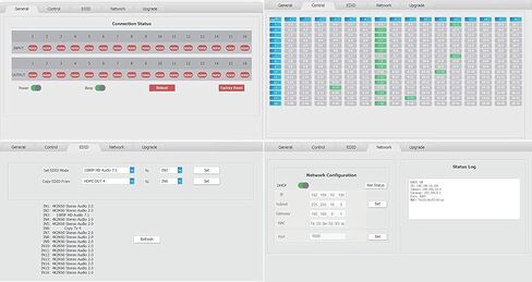 16x16 HDMI Matrix Switcher 18gbps 4K HDR Dolby Vision HDCP2.2 HDTV مدخلات التوجيه المخرجات محدد SPDIF Audio CONTROL4 Savant Home Automation in Kuwait
