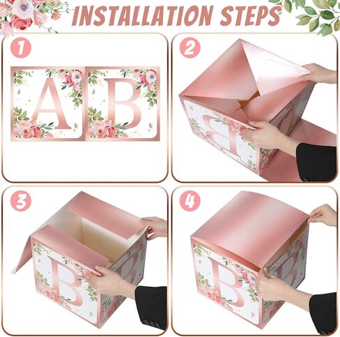 Gerrii 8 Pcs Baby Shower Decorations for Baby Shower Boxes with Letters Baby Shower Blocks Decoration Balloon Baby Block Centerpieces Box for Gender Reveal Birthday Party (Baby Bear) in Saudi Arabia