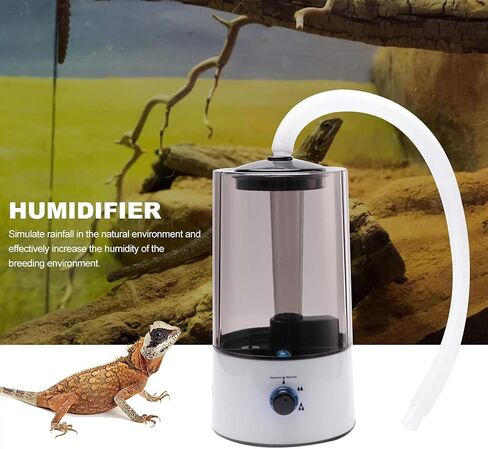 EKDJKK 4L Reptile Humidifiers, Reptile Fogger Terrarium Humidifier with Extension Tubes/Hoses for Reptiles Amphibians Herps Vivarium (Clear) in Saudi Arabia