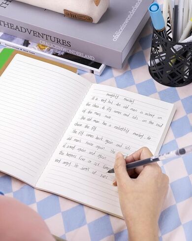 Gwybkq A5 Lined Kraft Composition Notebooks Bulk 16 Pcs(5.5x8.3) College Ruled with Rainbow Spine,Journal Notebook for School, Office, or Business Use, 120 Pages/60 Sheets in Kuwait