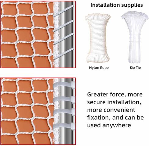 Balcony Netting for Pets，Apartment，Stair，Trampoline，Playground，Child Safety Rope Net，Driveway Net for Kids Safety，Baseball Softball Net Sports Netting (3.3ft×19.8ft, Black) in Saudi Arabia