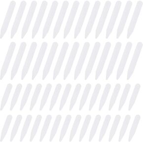Collar Stays for Men's Dress Shirts, 120-Piece Set in 2 Sizes, Shirt Collars Stays, Plastic Stay Inserts for Any Shirt with Collar (1.9× 0.39 in/2.7× 0.39in, White) in Kuwait