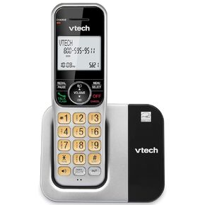 نظام هاتف لاسلكي من VTech للمنزل مع كتلة المكالمات، شاشة كبيرة وأزرار، شاشة بإضاءة خلفية، مكبر صوت مزدوج كامل، معرف المتصل/انتظار المكالمات، DECT 6.0، سهل الاستخدام، قابل للتركيب على الطاولة والحائط | CS5319 in Kuwait