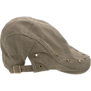 LIFKOME Women’s Newsboy Cap with Studs, Retro 1920s Style Beret, Breathable Lightweight Summer Driver Hat in Military Green, Casual Sunshade Flat Cap for Spring and Summer in Saudi Arabia