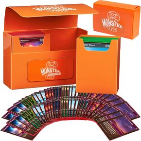 Monster Magnetic Double Trading Card Deck Box(PINK) -2 Removable Deck Sleeves-Holds 150 Gaming TCGs-Compatible with Yugioh, MTG, Magic The Gathering, Pokémon-Long Lasting, Durable Riveted Construction in Kuwait