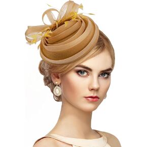 قبعات ريشة شبكية - كنتاكي 1920s قبعة ديربي أنيقة 2026 فيكتوريا عصابة رأس لحفلات الشاي للنساء in Kuwait