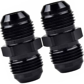 AN8 Male to AN8 Male Straight Coupler, 2-Pack Fuel Line Adapter Fitting Union, 1500 PSI, Aluminum Alloy, for Automotive Fuel System, EFI, Carburetor, Oil Cooler Lines in Saudi Arabia