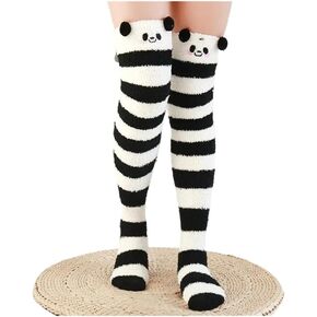 جوارب من الصوف فوق الركبة قطيفة مريحة للشتاء والخريف جوارب نسائية طويلة ناعمة وغامضة تغطي الأرض in Kuwait