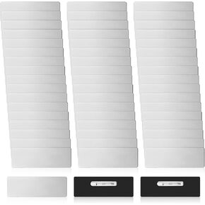 100 قطعة من علامات الاسم مع دبابيس، 1 × 3 بوصة شارات اسم فارغة مع مشبك حامل شارات هوية قابلة لإعادة الاستخدام DIY شارة هوية فارغة لعمال المكاتب والطلاب صنع شارات شخصية (فضية) in Kuwait