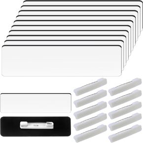 10 قطع من شارات الأسماء القابلة للتخصيص، وبطاقات تعريف ذاتية الصنع مع دعامة آمنة للدبابيس، وبطاقات أسماء بلاستيكية متينة للاستخدام في المدرسة والمكتب والمناسبات in Kuwait