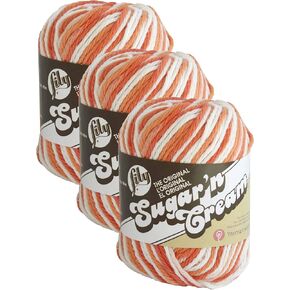 خيط Lily Sugar 'N Cream The Original Ombre، 2 أونصة، قياس 4 متوسط، 100% قطن، أرضي - يُغسل ويُجفف في الغسالة in Saudi Arabia