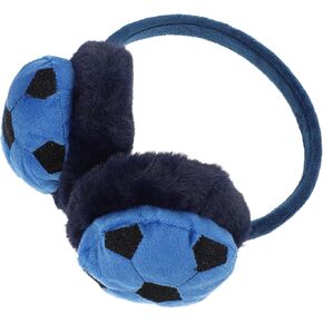Boys Soccer Shape Earmuffs Warm Ear Warmer Blue Black Outdoor Winter Ear Cover in Kuwait