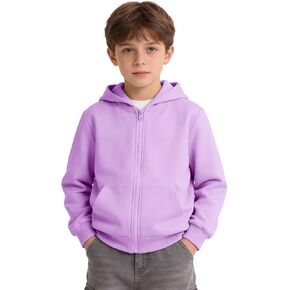 سويت شيرت رياضي بقلنسوة بسحاب للفتيات والأولاد، سويت شيرت بغطاء للرأس من الصوف المصقول وسحاب، معطف ملابس خارجية للمدرسة للأطفال in Kuwait