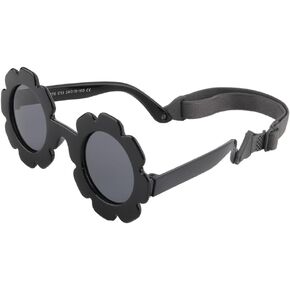 Baby flower Sunglasses Round Flower Flexiable Bendable Glasse for Infant Boys Girls 0-24 Months Valentine Gifts in Kuwait