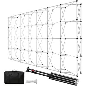 10x10/10x15/10x17 FT Portable Up Display Stand Trade Show Backdrop Tension Booth Collapsible Trade Show Booth for Wedding Exhibition Events (03) in Kuwait