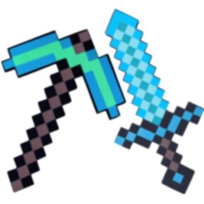 2 Pack Sword Toys,Foam Sword Pickaxe Roleplay Game Toys for Boys,Weapons Accessory for Game Fans Halloween Christmas Cosplay Party Blue in Saudi Arabia