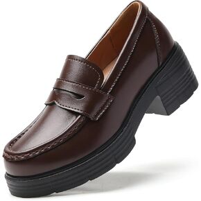 Loafers for Women Platform Chunky Loafers Penny Comfortable Loafers Womens Business Casual Shoes Office Work Shoes for Ladies Slip-On Shoes for Travel Commute Dating Match Dresses Jeans in Kuwait