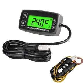 Backlight LCD Tachometer Engine Oil Water Thermometer Gauge Digital Display Replaceable Battery for Motorcycle ATV Boat Marine Compressor Cleaners (TS002) in Kuwait