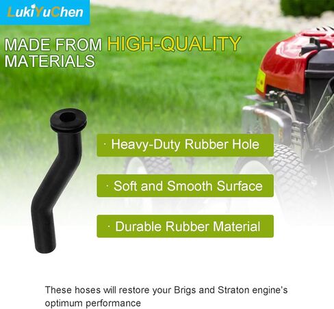 خرطوم مكنسة مطاطي 596163 متوافق مع Brigs and Straton، أجزاء محرك John Dere Lawnmower، 797408، 593998، أسود 2 قطعة in Kuwait