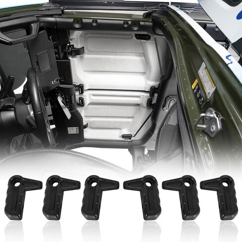 مجموعة رافعة لوحة الحرية من Hooke Road JL/JT، مقابض التبديل لـ 2018-2026 Jeep Wrangler JL JLU & Gladiator JT Hardtop، ملحقات بديلة أقفال مزلاج رافعة علوية صلبة، 6 قطع in Kuwait