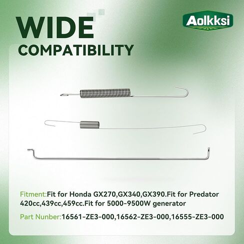 3 مجموعات خنق عودة الربيع الربط عدة حاكم قضيب 188F 190F متوافق مع هوندا GX340 GX390 GX240 GX270 5500W 6000W 6500W 8750W 9000W مولدات المفترس 420cc 389cc 429cc 459cc محركات in Kuwait