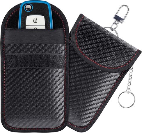 Faraday Pouch for Car Keys, 4-Pack RFID Signal Blocking Key Fob Protector, Anti-Theft Double-Layered Case for Car Key Fobs, Signal Blocking Holder in Kuwait