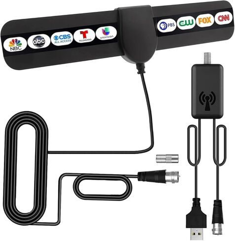 XIANGLYO 4K TV Antenna Amplified HD Digital Indoor TV Antenna 180 Miles Long Range Compatible 1080p Fire tv Stick & All Older TVs with Amplifier Signal Booster for Free Channels -10 ft Coax HDTV Cable in Saudi Arabia