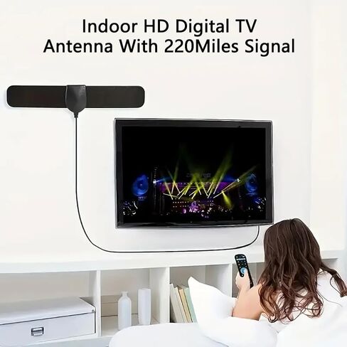 XIANGLYO 4K TV Antenna Amplified HD Digital Indoor TV Antenna 180 Miles Long Range Compatible 1080p Fire tv Stick & All Older TVs with Amplifier Signal Booster for Free Channels -10 ft Coax HDTV Cable in Saudi Arabia