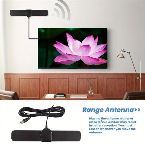 XIANGLYO 4K TV Antenna Amplified HD Digital Indoor TV Antenna 180 Miles Long Range Compatible 1080p Fire tv Stick & All Older TVs with Amplifier Signal Booster for Free Channels -10 ft Coax HDTV Cable in Saudi Arabia