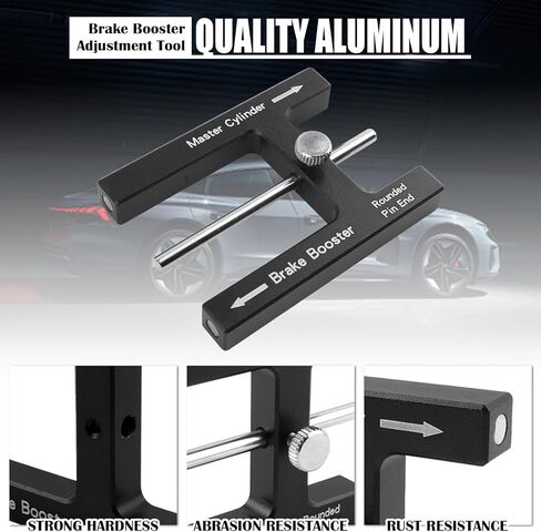 Brake Booster Adjustment Tool,Magnetic Brakes Booster with Master Cylinder to Adjust Braking Distance,Aluminum Push Rod Brake Adjustment Tool for Brakes System Maintenance in Saudi Arabia