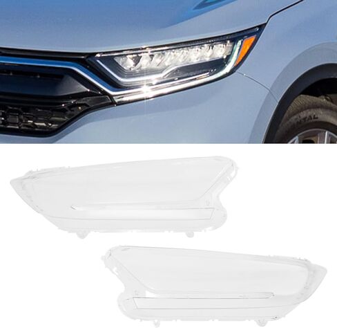 مجموعة غطاء المصباح الأمامي لهوندا CR-V 2017-2022، أغطية المصابيح الأمامية ذات العدسات الشفافة اليسرى واليمنى لاستبدال 2017 2018 2019 2020 2021 2022 Honda CR-V in Kuwait