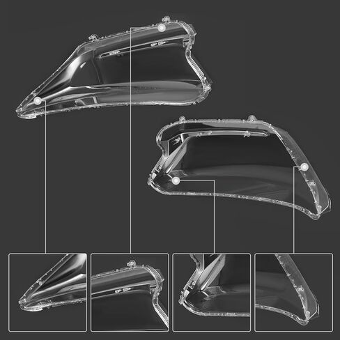 مجموعة غطاء المصباح الأمامي لهوندا CR-V 2017-2022، أغطية المصابيح الأمامية ذات العدسات الشفافة اليسرى واليمنى لاستبدال 2017 2018 2019 2020 2021 2022 Honda CR-V in Kuwait